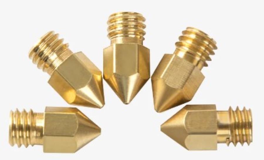 Creality UK50528PJ - Buse d'extrudeuse pour imprimante 3D Ø 1,75 mm - Ø 0,4 mm - 5 unités