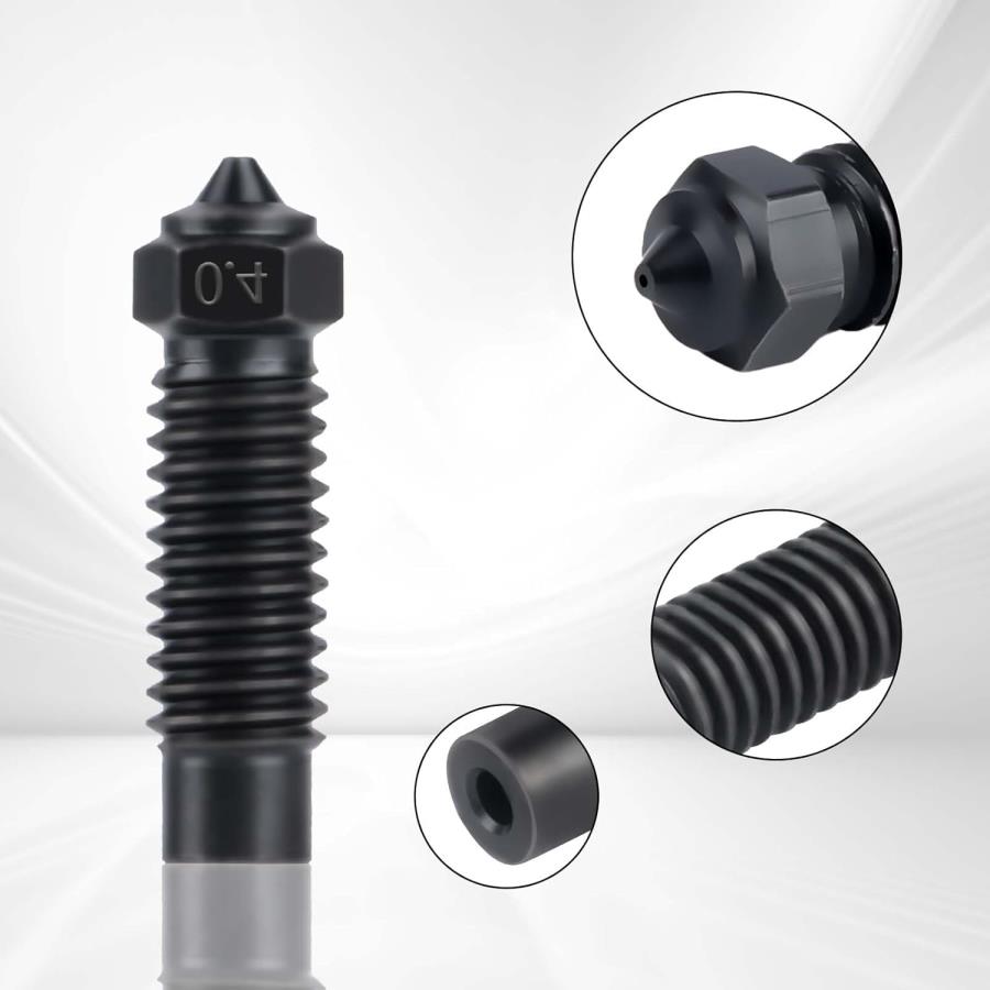 Buse en acier trempé 0,4 mm pour Elegoo Neptune 4 Max/Plus - 5 Pièces