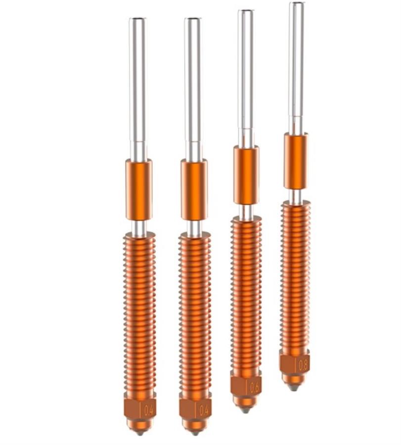 Creality - Set de boquillas 2 x 0,4 + 0,6 + 0,8 mm para Creality K2P y and Creality Hi - 4008030075