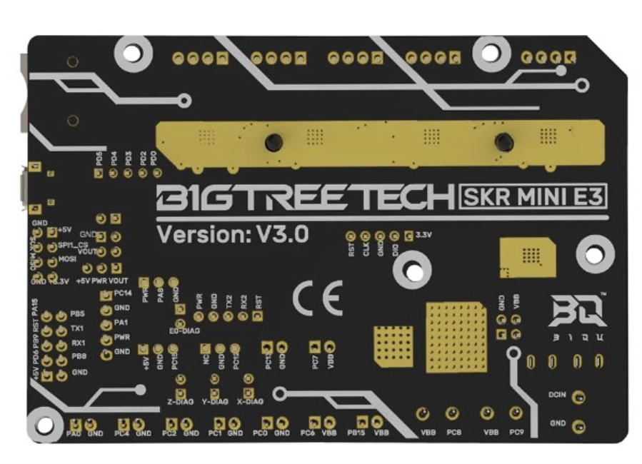 BIGTREECH/BIQU SKR MINI E3 V3.0 - Carte contrôle 32 bits pour imprimantes Ender 3/Ender 3 Pro/Ender 5/Ender 5 Plus/CR-10+câble dsp 3V2