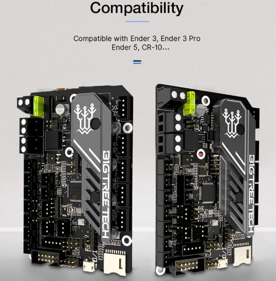 BIGTREECH/BIQU SKR MINI E3 V3.0 - Carte contrôle 32 bits pour imprimantes Ender 3/Ender 3 Pro/Ender 5/Ender 5 Plus/CR-10+câble dsp 3V2