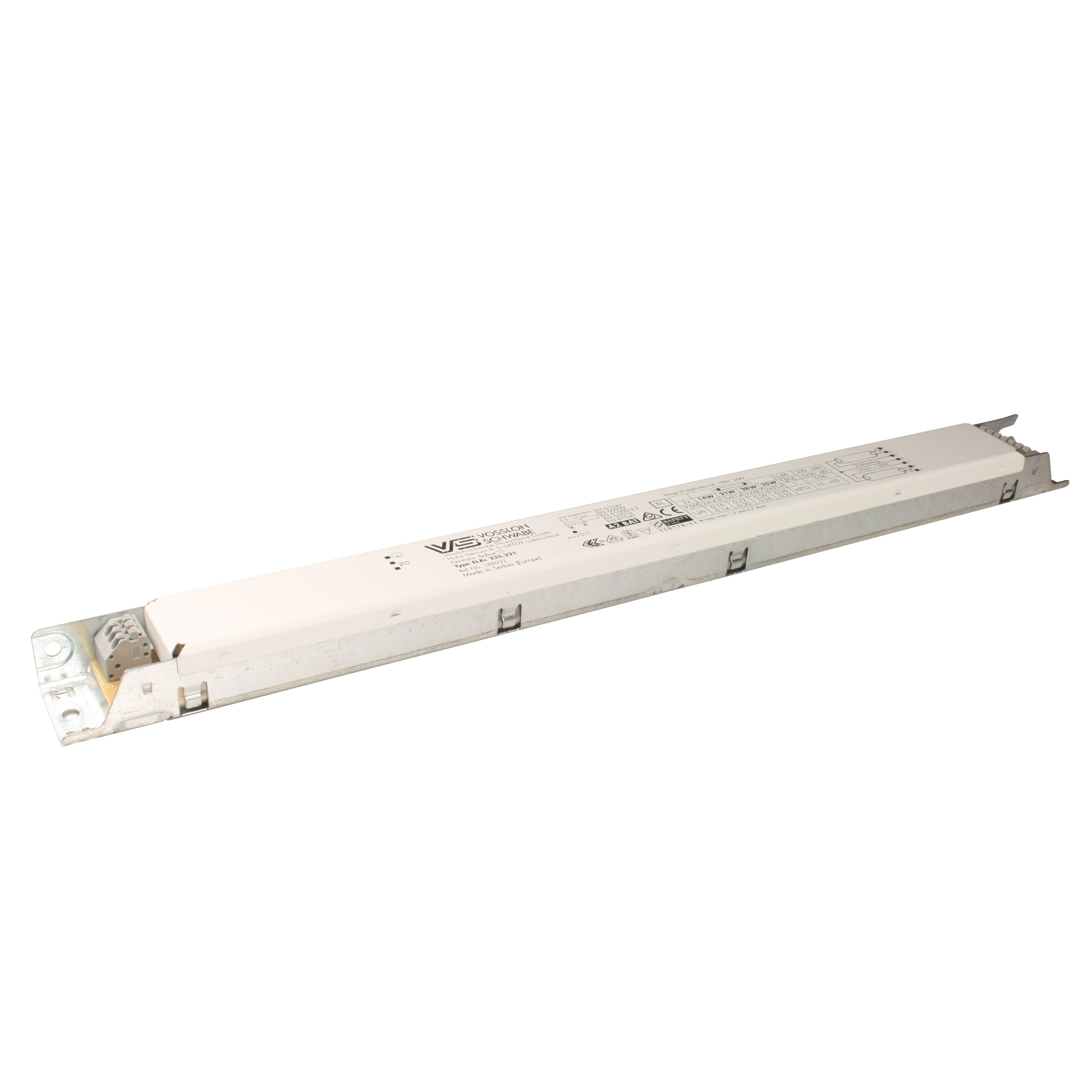 VOSSLOH SCHWABE ELXc 235.221 - Balasto electrónico para 2 lámparas T5 G5 de 14/21/28/35 W con precalentamiento - 188922