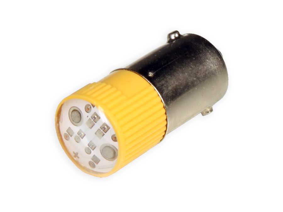 SWITCHTRONIX - Lâmpada LED miniatura baioneta BA9S - 12V - amarela