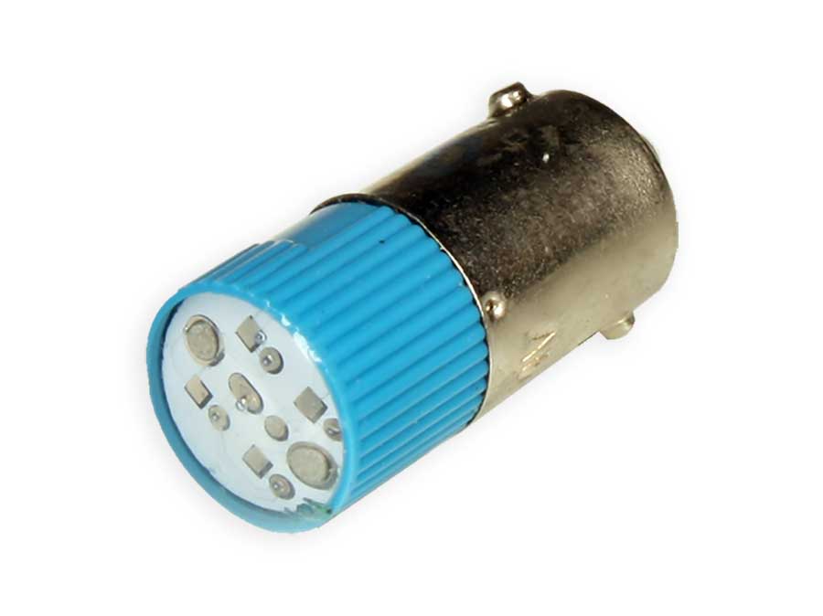 SWITCHTRONIX - Lâmpada LED miniatura baioneta BA9S - 12V - Azul