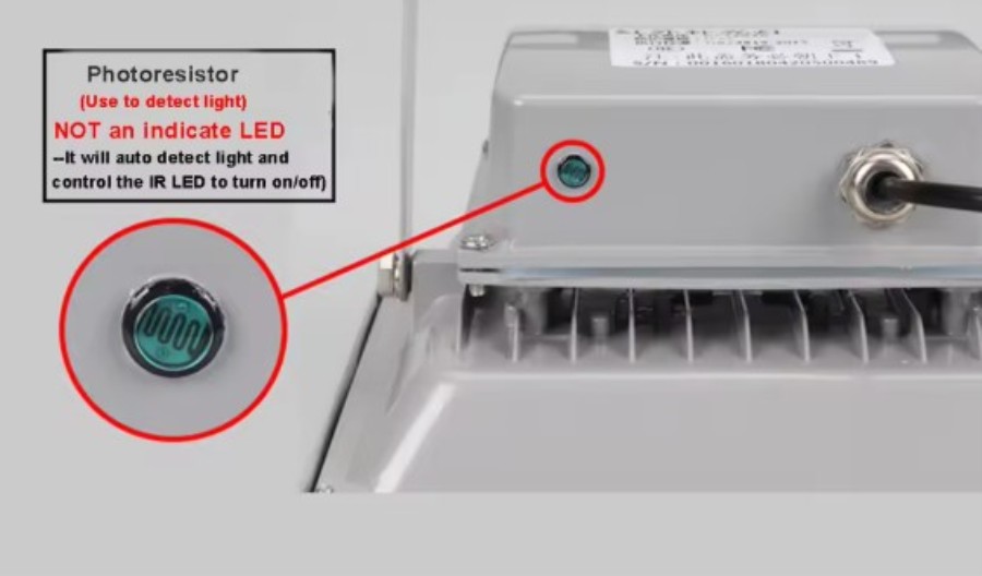 Foco de infrarrojos 90° gran angular - 20 LEDs IR de 850 nm