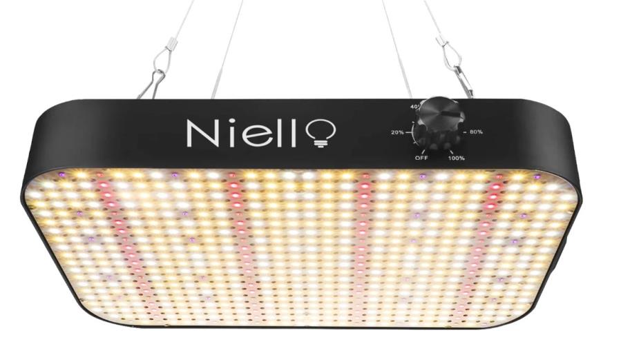 Niello B-LZB1200 - Lámpara LED UV y IR para plantas regulable - 130 W LED (equivalente a 1200 W)