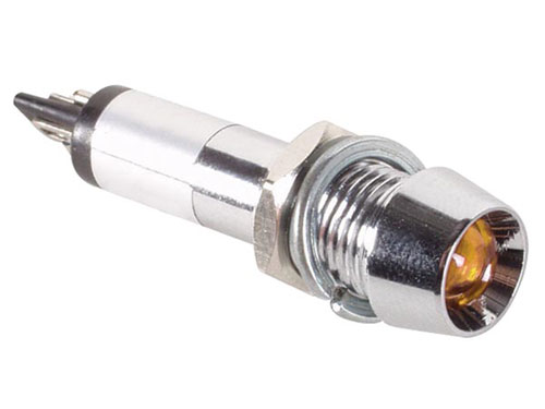 LED Pilot Light 8 mm 220 V Amber