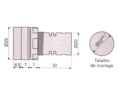 SWITCHTRONIX - LED Pilot Light 22 mm 12 V Green - IIH140V