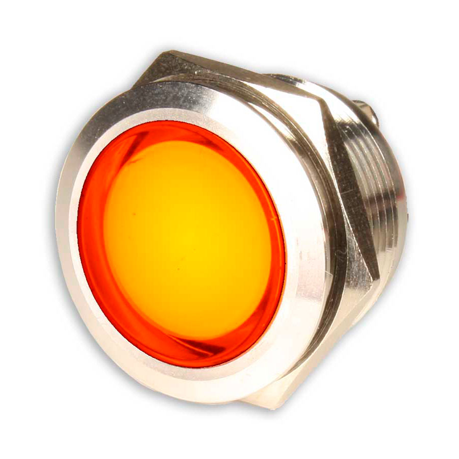 SWITCHTRONIX - Piloto LED Acero Inoxidable 19 mm - 24 V - Ámbar - IIH161AM