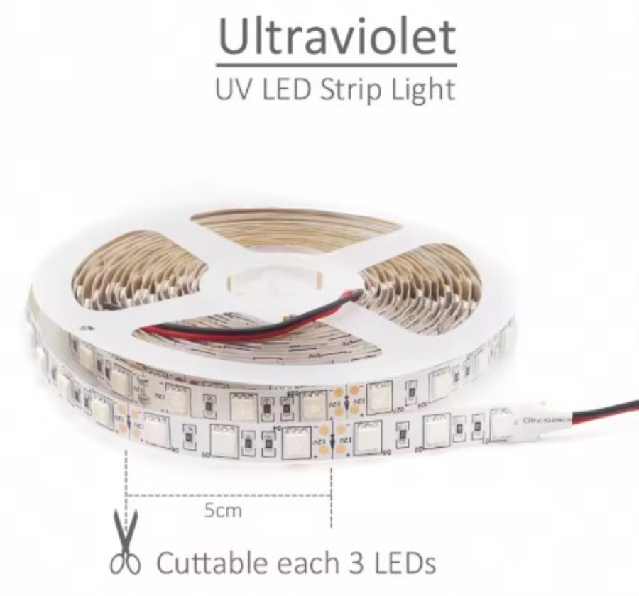 Ultraviolet UV LED Strip 365 nm - 1 m