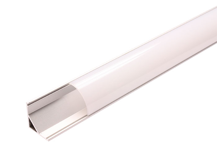 Aluminum Profile for LED Strip - Angled - Semi-Matte Cover - 2 m