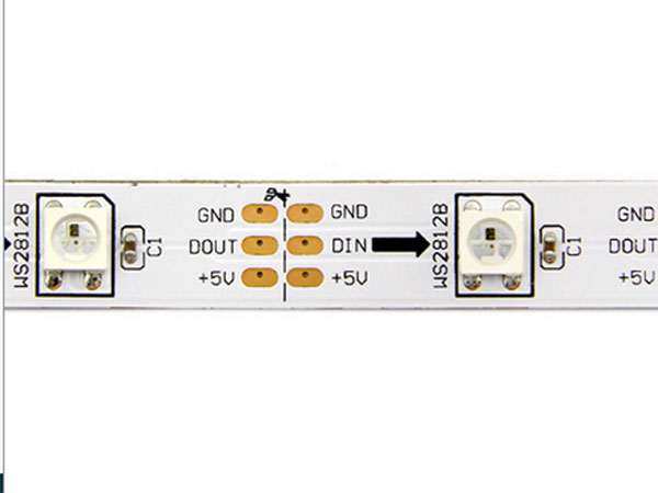 WS2812B - Tira de LED Digital Autoadhesiva RGB - 60 LEDs por Metro - Equivalente: Neopixel - 1 m - 104990014