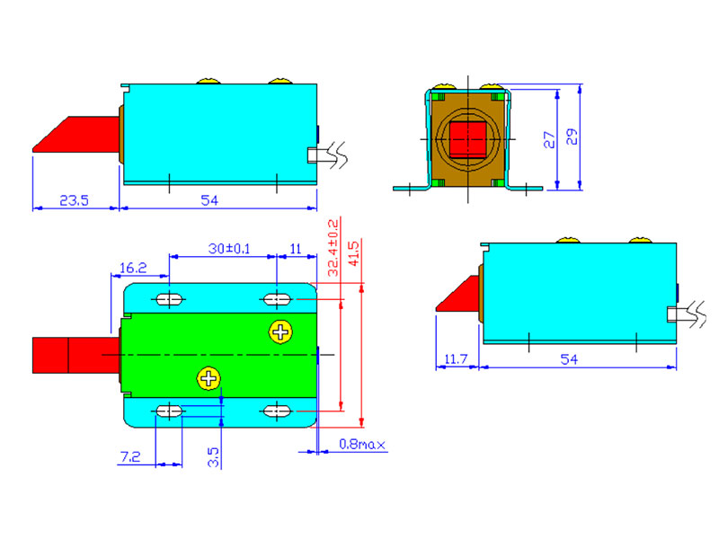 Solenoide 24 V Electrocerradura - Pestillo Largo