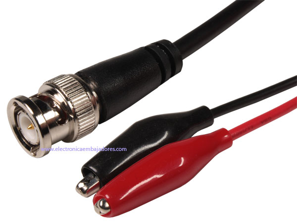 Sonda de Teste BNC a 2 Pinças Crocodilo - Sonda Osciloscópio Económica