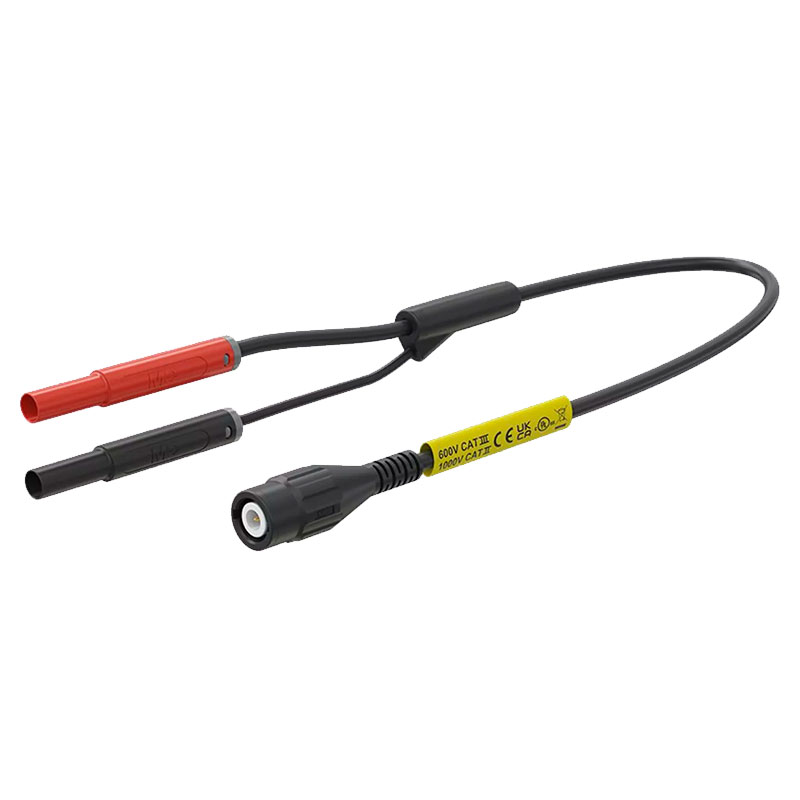 Stäubli XMF-414 - BNC test cable with 2 insulated banana plugs – 1 metre - 66.1051-100