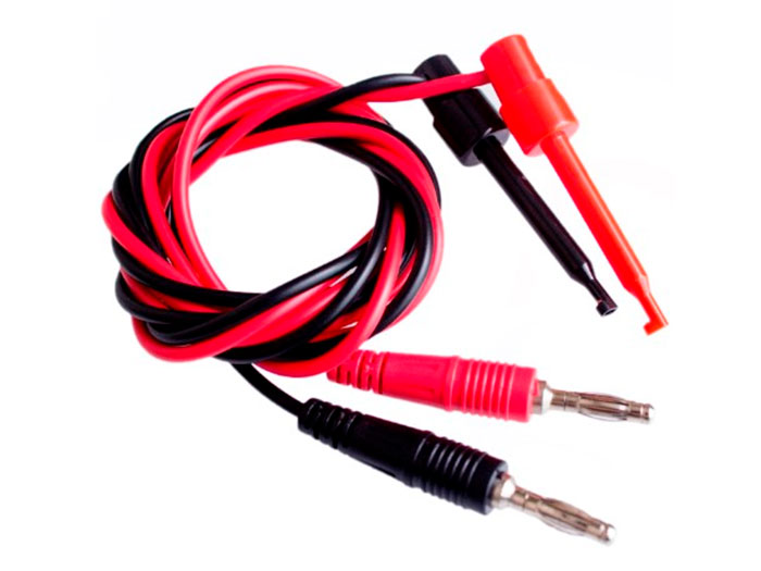 Set 2 Banana Cables Ø4 mm with Clips - YXK535