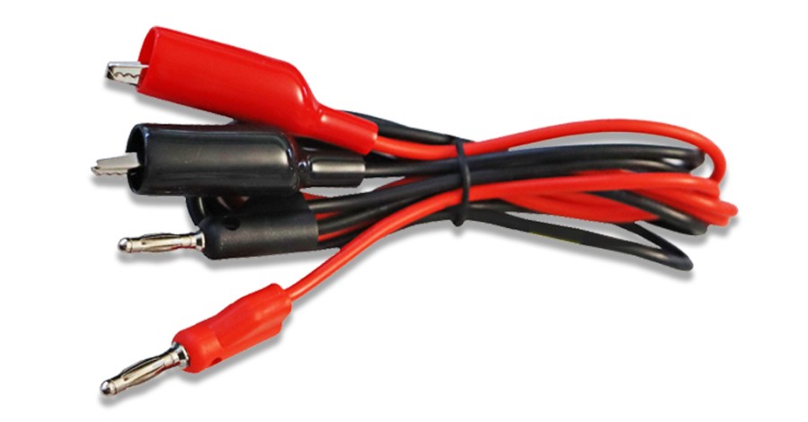 PeakTech P 7035 - Cables para fuente de alimentación de laboratorio - Banana 4 mm a Cocodrilo 5 A - 110 mm