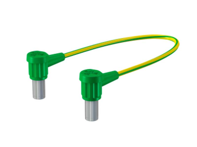 Stäubli POAG-EC-300/2 - Banana Ø6mm Elbowed cable - Banana Ø6mm Elbowed - 4.0 mm² - Medical use - Equipotential - 3 m - 55.3200-30020