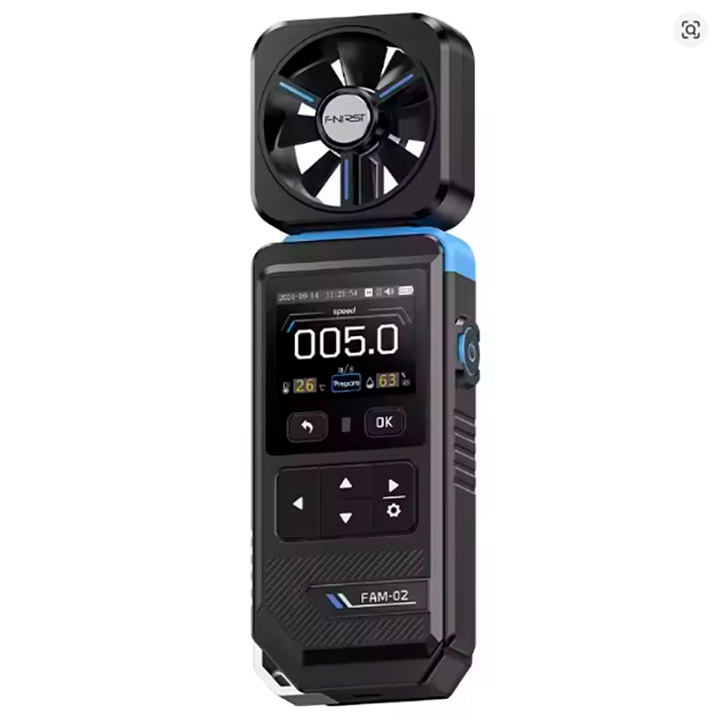 FNIRSi FAM-02 - Termoanemómetro digital 3 em 1 com ecrã a cores, velocidade do ar, temperatura e humidade