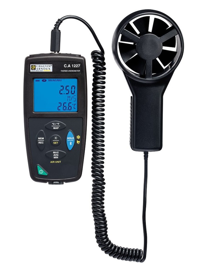 Chauvin Arnoux C.A 1227 - Termoanemómetro registrador - Incluye certificado de calibración trazable - P01654227