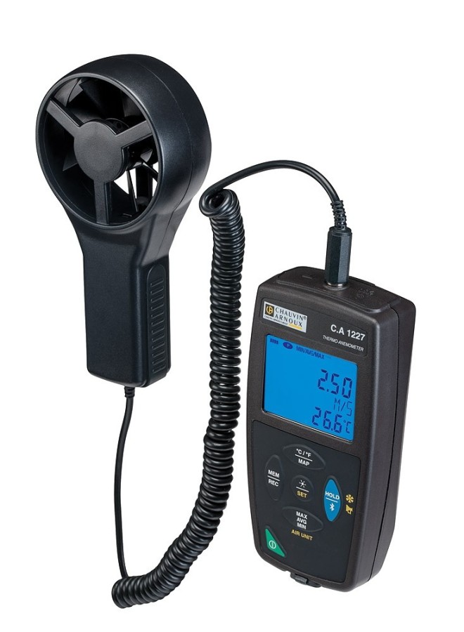 Chauvin Arnoux C.A 1227 - Termoanemómetro registrador - Incluye certificado de calibración trazable - P01654227