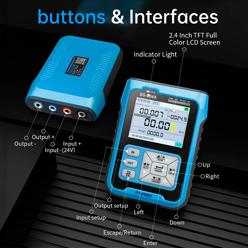 FNIRSi SG-004A - Calibrateur de processus - Générateur de Signaux pour l&aposÉtalonnage de Tension et de Courant