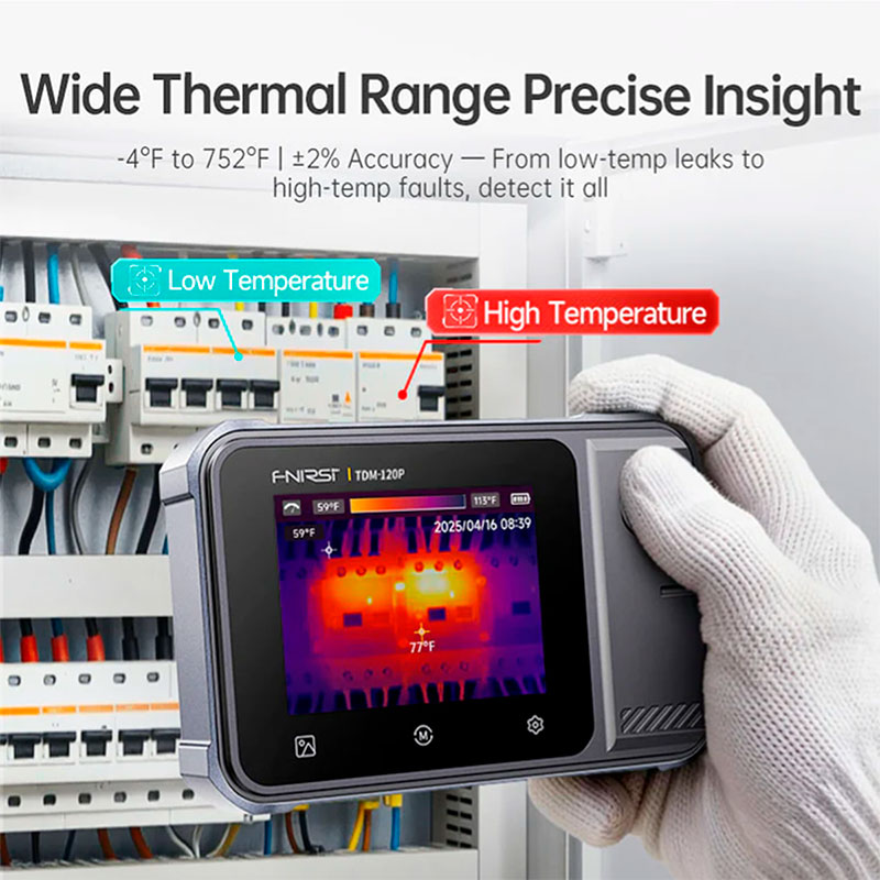 FNIRSi TDM-120P - CámaraTermográfica con Multímetro TRMS