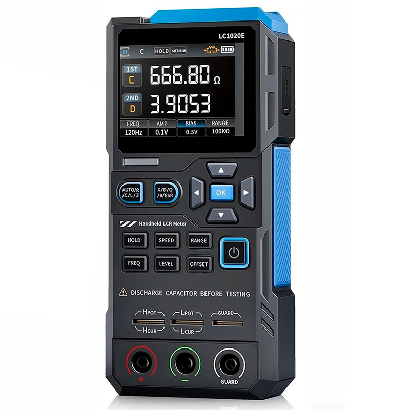 FNIRSi LC1020E - Puente LCR digital portátil de alta precisión para medir inductancia, capacitancia y resistencia