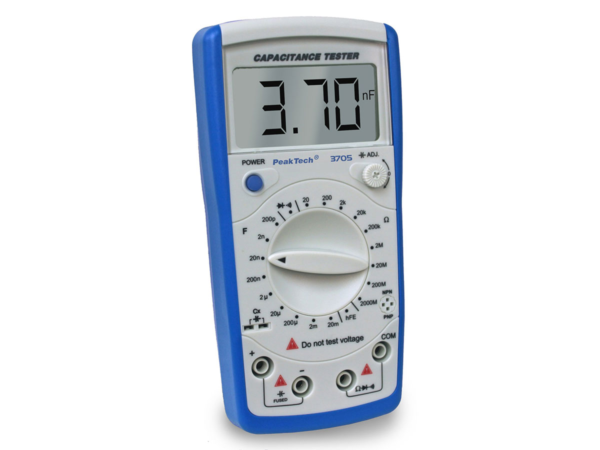PeakTech P 3705 - Capacimètre Numérique avec Ohmmètre