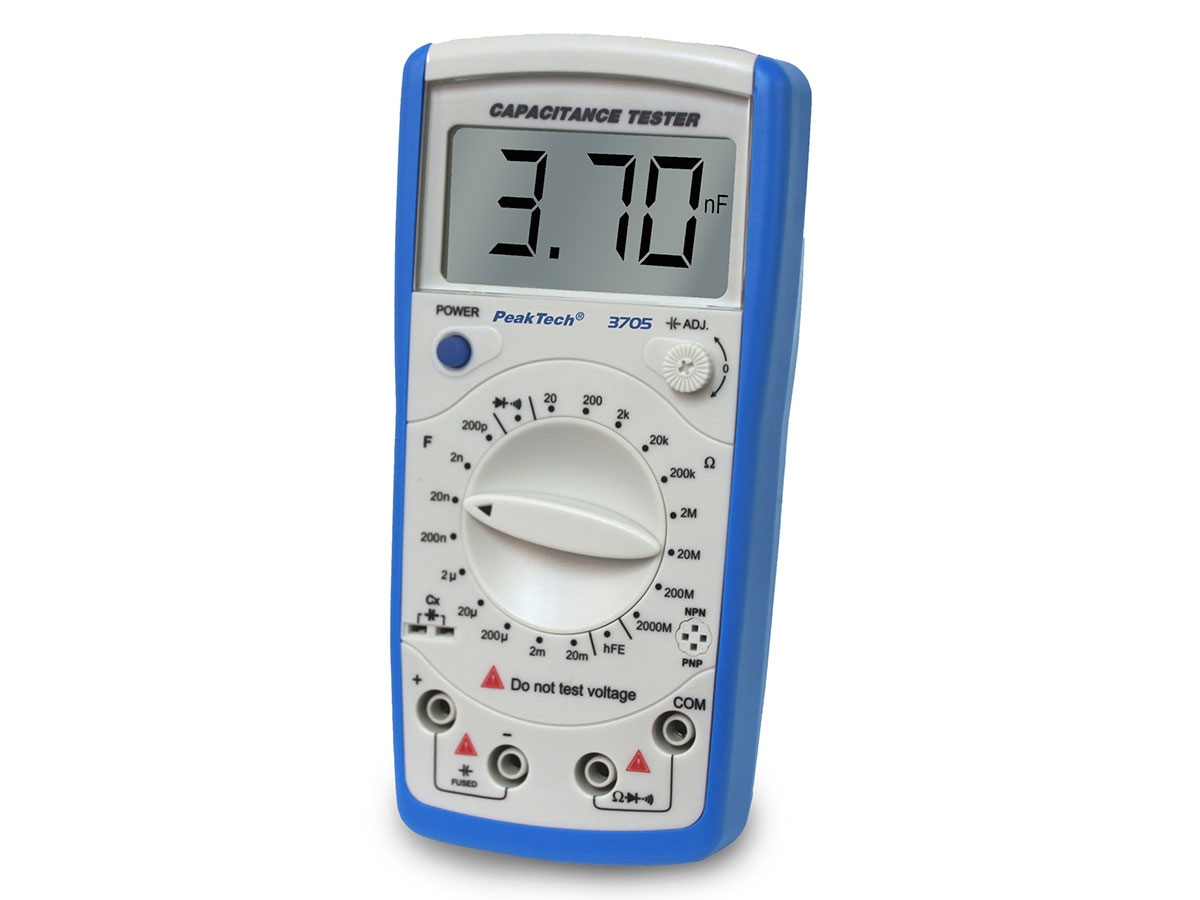 PeakTech P 3705 - Capacimètre Numérique avec Ohmmètre
