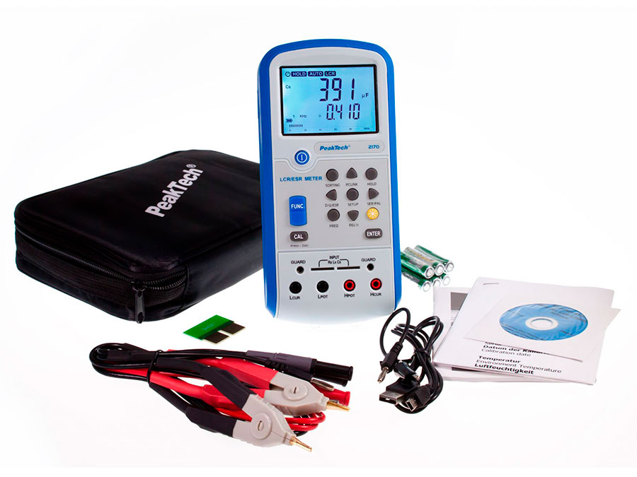 PeakTech P 2170 - LCR-/ESR Meter, 100Hz - 100kHz, USB