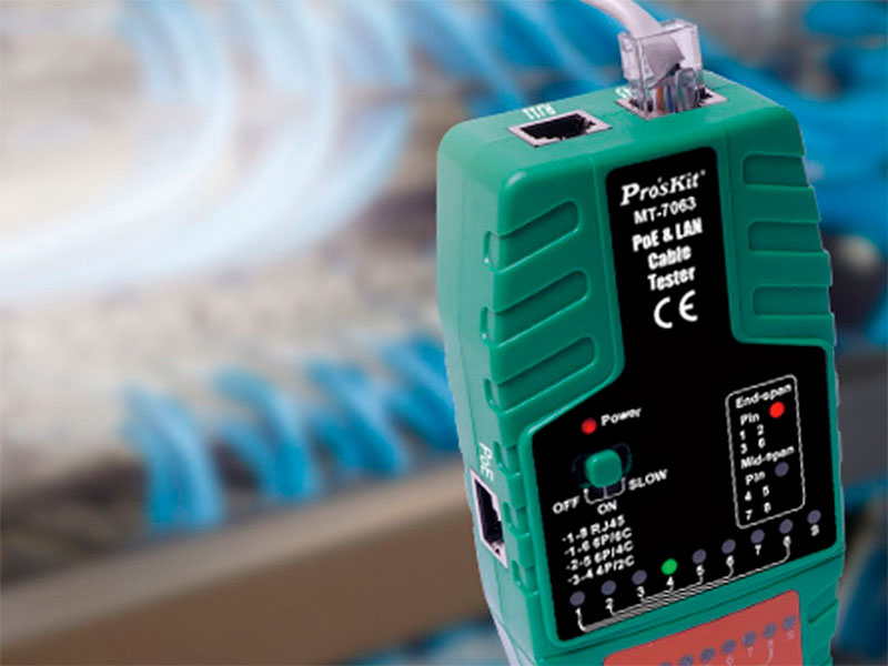 ProsKit - Comprobador de Cableado de Datos con PoE Plus - MT-7064