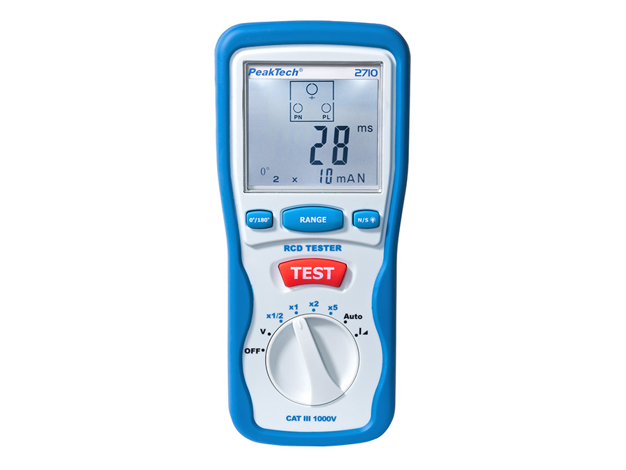 PeakTech P 2710 - Digital RCD Tester - Testeur de disjoncteur - 2710