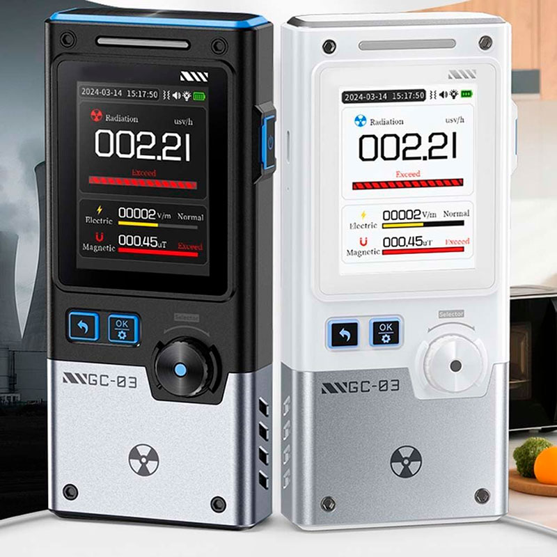 FNIRSi GC-03 - Détecteur de rayonnement nucléaire et électromagnétique avec compteur Geiger - Noir