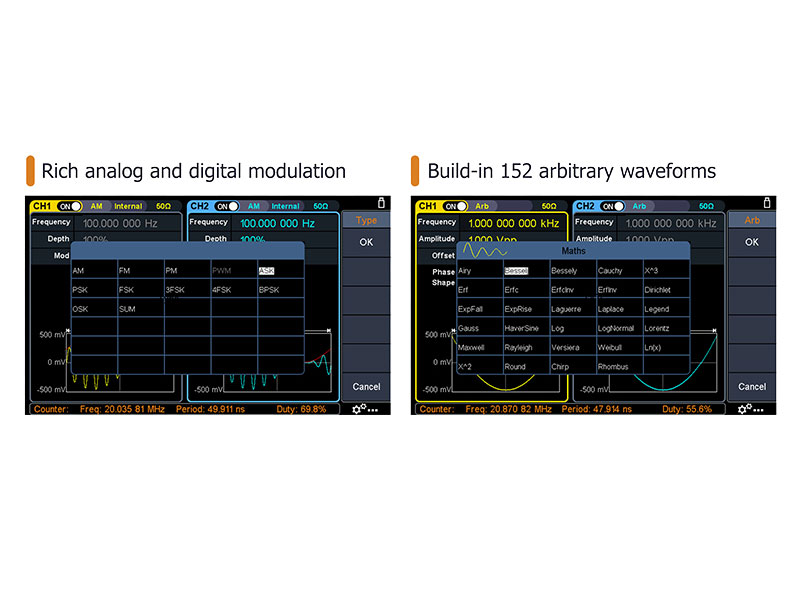 Owon XDG2030 - 30 Mhz Arbitrary Waveform Generator 2 Channels