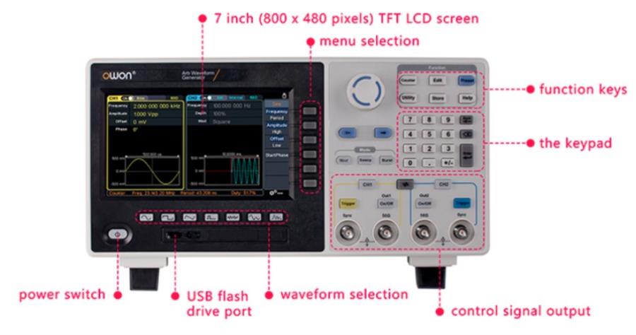 Owon XDG2100 - Generador de Forma de Onda Arbitraria 2 Canales - 100 Mhz