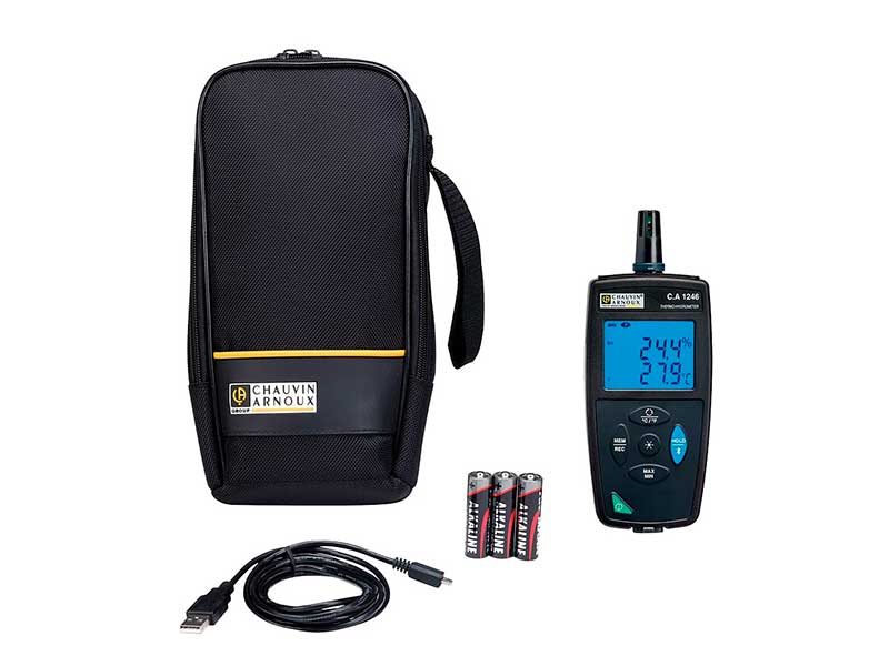 Chauvin Arnoux CA1246 - Termohigrômetro Digital com Registrador (Data Logger) - P01654246