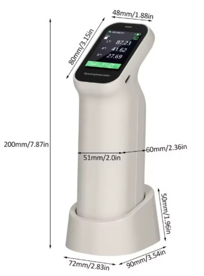 CHNSpec DS-210 - Espectofotómetro (Colorímetro) digital - Medición apertura Φ11mm Φ6mm ▽11mm ▽6mm - Display 2.4”