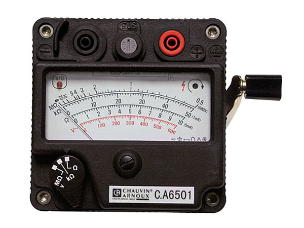Chauvin Arnoux C.A 6503 - Medidor de Aislamiento Analógico a Magneto 1000V - P01132504