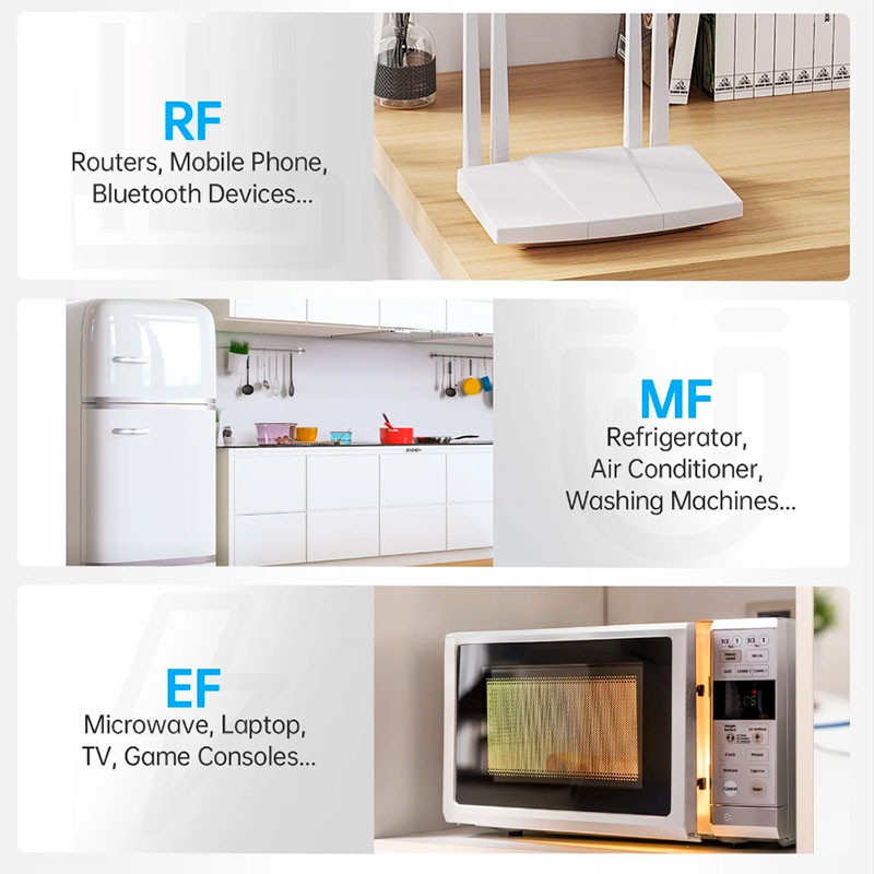 FNIRSi ERD-10 - Mesureur de rayonnement électromagnétique 4 en 1 avec détecteur EMF portable