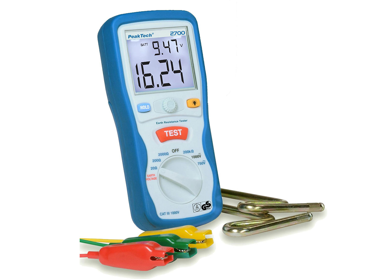 PeakTech P 2700 - Testeur de Terre 20/200/2000 Ohms