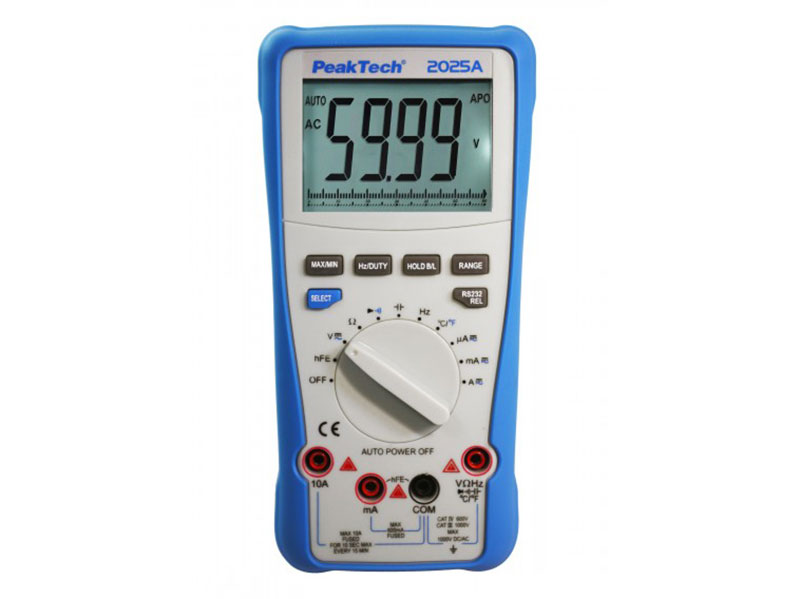 PeakTech P 2025 A - Multimètre Numérique - 600 Vca/Vcc - 10 Aca/Acc - 6.000  Points - Auto Range 