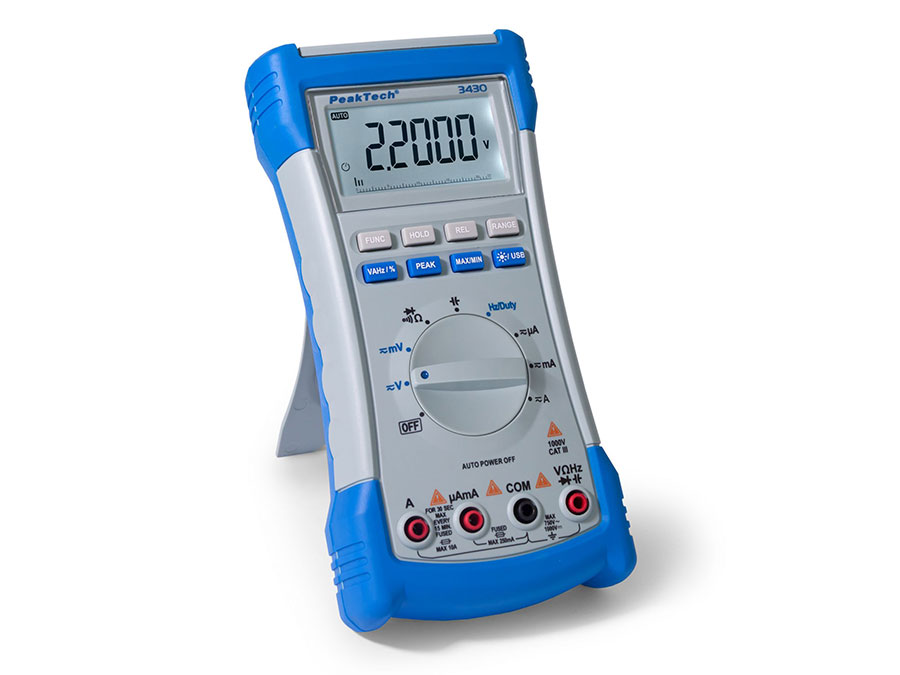 PeakTech P 3430 - Multimètre numérique, 20 000 points, TrueRMS & USB