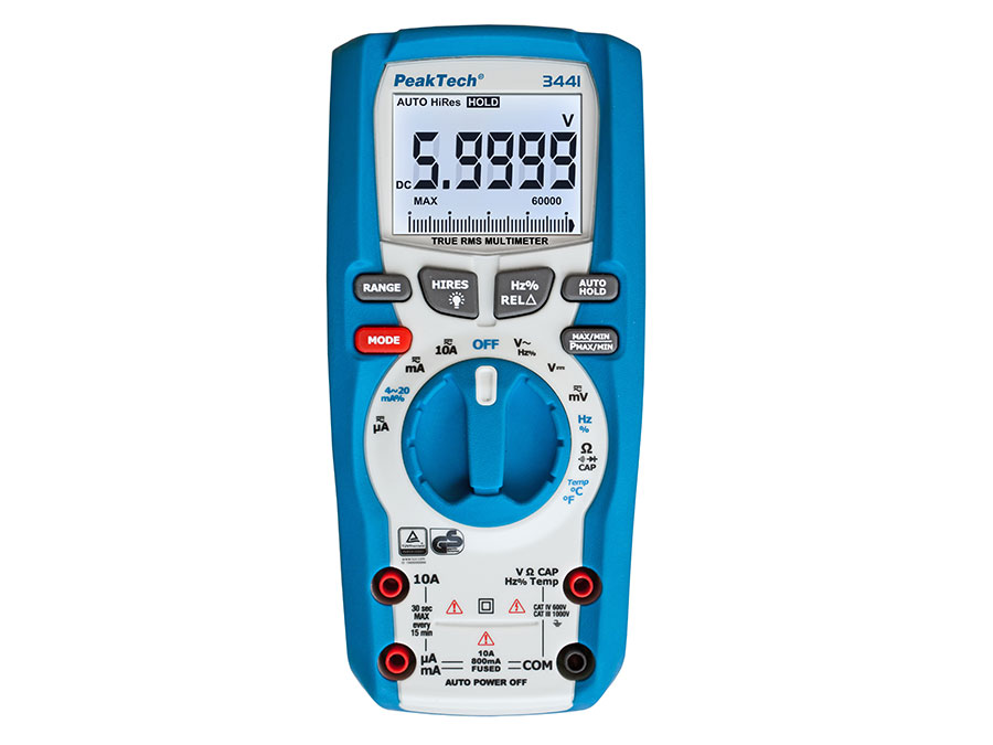PeakTech P 3441 - Multimètre numérique TrueRMS, 60 000 points