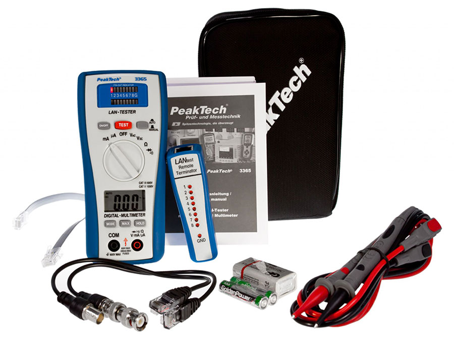 PeakTech P3365 - Multimètre numérique 2000 points avec compteur LAN