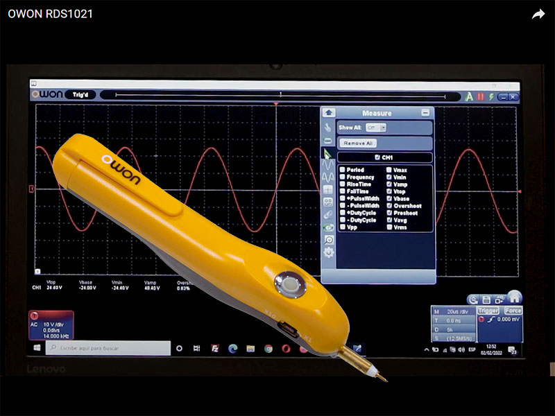 Owon RDS1021I - Oscilloscope PC 1 Canal 25 Mhz pour USB Opto-Isolé