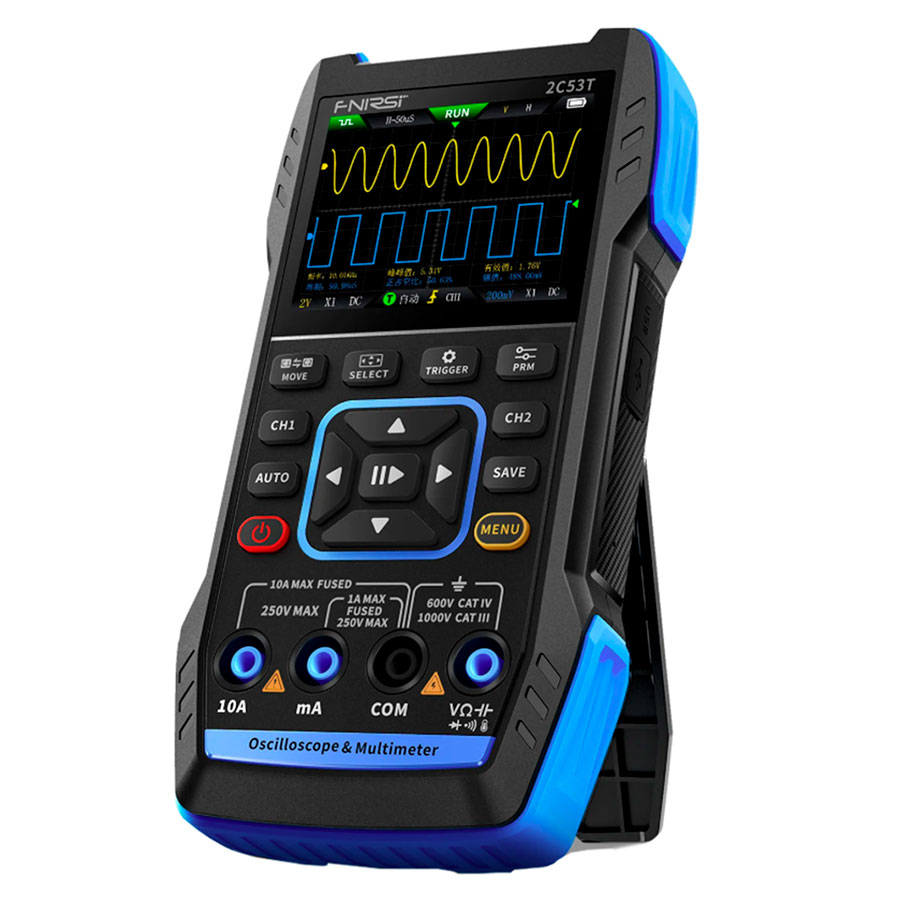 FNIRSi 2C53T - Osciloscopio 2 canales 50MHz, Multímetro y Generador
