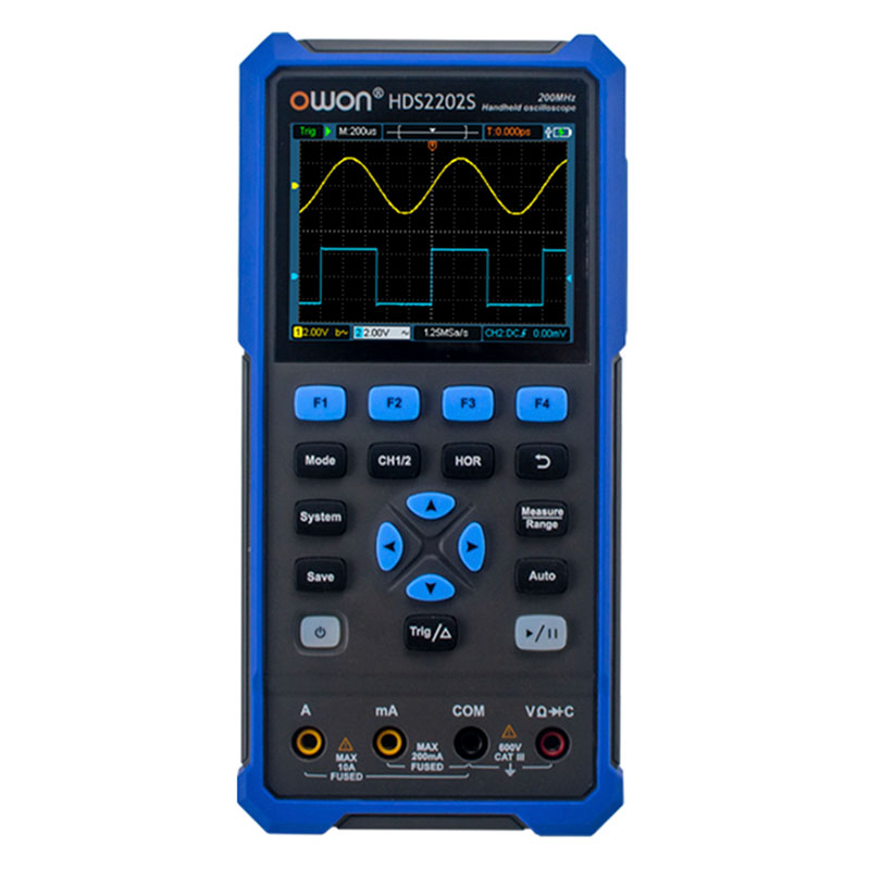 Owon HDS200 Series - Osciloscópio de 2 canais e 200 MHz com multímetro e gerador. - HDS2202S