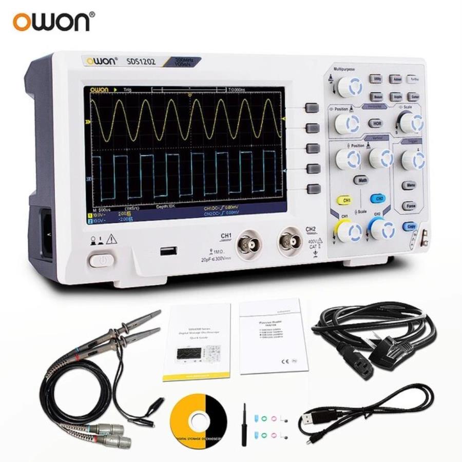 Owon SDS1202 - Osciloscopio 2 canales - 200 Mhz - 1 GS/s