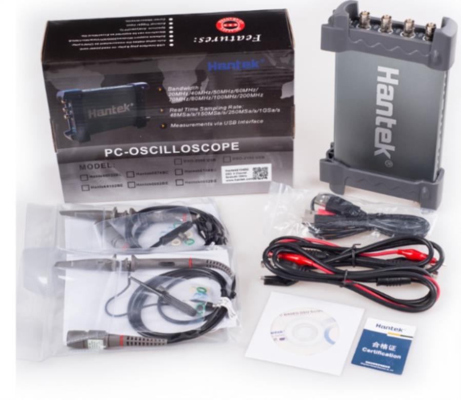 Hantek 6074BC - 4-channel oscilloscope 70 Mhz 1GSa/s - USB